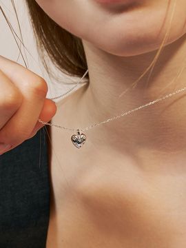 Hei [sv925] alice heart pendant necklace