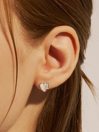 Hei [sv925] special heart stone earring