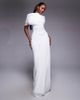 Heiress Beverly Hills Heiress Beverly Hills mesh drape detail asymmetric dropped waist maxi dress in white - 1
