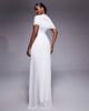 Heiress Beverly Hills Heiress Beverly Hills mesh drape detail asymmetric dropped waist maxi dress in white - 3