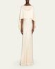 Heirlome Anna Draped Capelet Backless Silk Maxi Dress - 2
