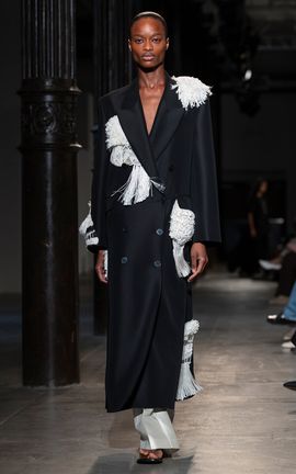 Heirlome Heirlome Billi SIlkWool Coat With Tassels