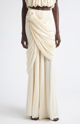 HEIRLOME HEIRLOME Effie Draped Silk Maxi Skirt