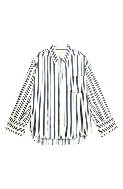 HEIRLOME HEIRLOME Frances Stripe Silk Button-Up Shirt