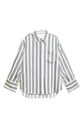 HEIRLOME HEIRLOME Frances Stripe Silk Button-Up Shirt