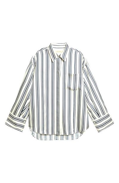 HEIRLOME HEIRLOME Frances Stripe Silk Button-Up Shirt