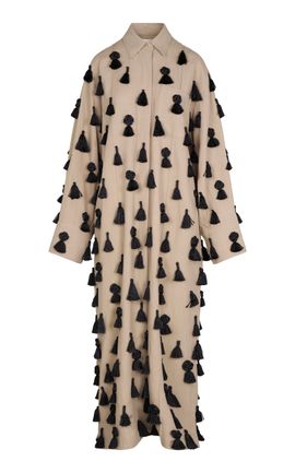 Heirlome Heirlome Freyja Tasseled Linen Maxi Dress