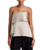 Heirlome Heirlome Rosario Draped Silk Strapless Top - 1