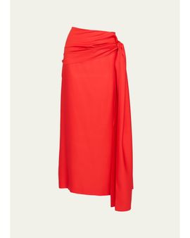 Heirlome Helena Knotted Wrap Silk Maxi Skirt