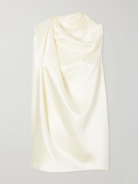 HEIRLOME Kate draped silk-satin top