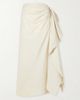HEIRLOME Liliana gathered silk-twill midi skirt - 1