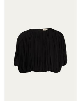 Heirlome Louise Shirred Jersey Crop Top