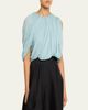 Heirlome Marie Draped Silk Georgette Crop Top - 3