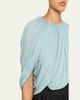 Heirlome Marie Draped Silk Georgette Crop Top - 5
