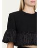 Heirlome Matilde Short-Sleeve Tassel Fringe Wool Crop Top - 5
