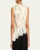 Heirlome Maureen Asymmetric Fringe Embroidered Sleeveless Top - 3