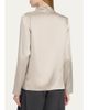 Heirlome Sybil Draped Silk Long-Sleeve Top - 3