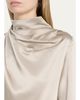 Heirlome Sybil Draped Silk Long-Sleeve Top - 5