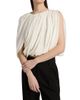 Heirlome Women's Marie Asymmetric Draped Silk Crop Top - 3