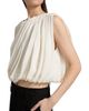 Heirlome Women's Marie Asymmetric Draped Silk Crop Top - 6