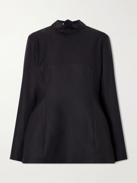 HEIRLOME Yasmin silk-twill blouse