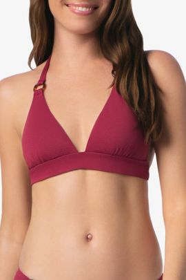 HELEN JON HELEN JON Tortoise Ring Banded Halter Top