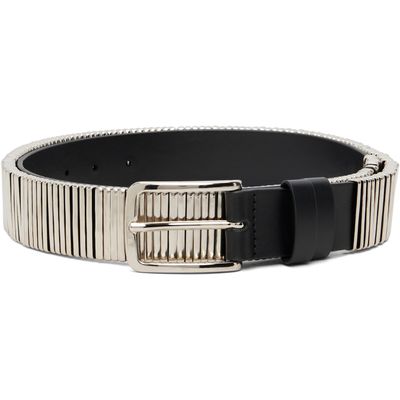 HELIOT EMIL HELIOT EMIL Black & Silver Node Belt