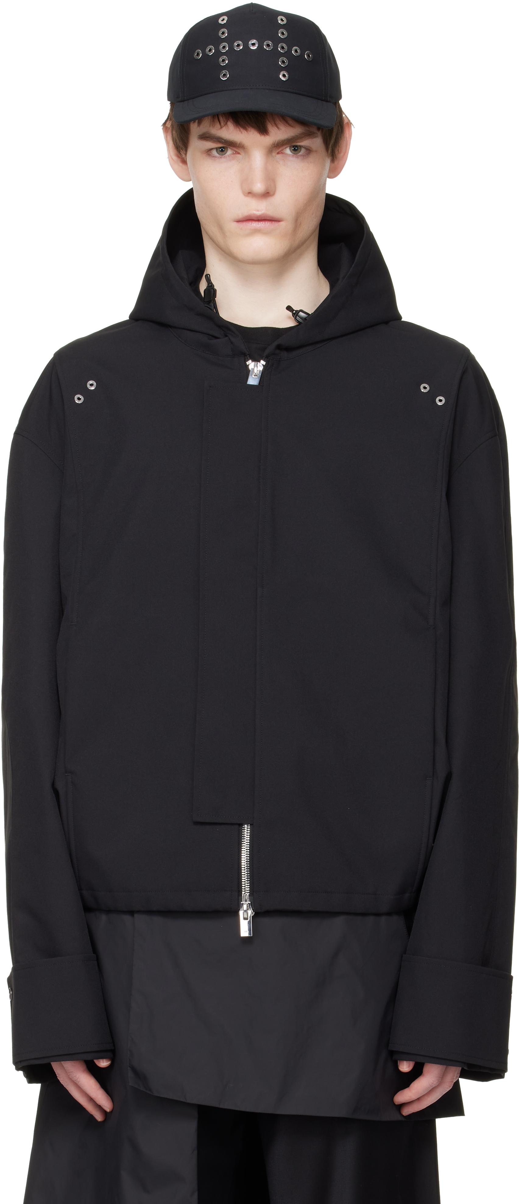 HELIOT EMIL - SSENSE Exclusive Silver Liquid Metal Bomber Jacket