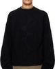HELIOT EMIL HELIOT EMIL Black Cropped Spiral Knit Sweater - 1