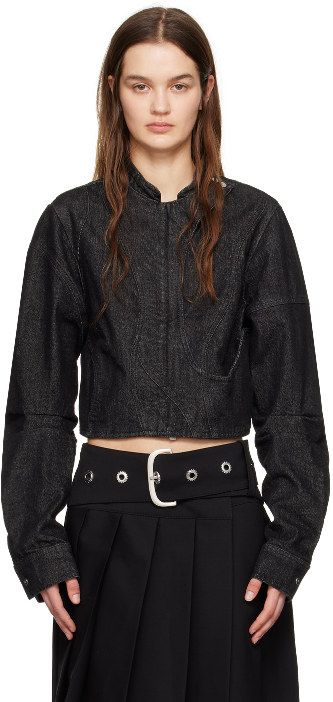 Heliot Emil Equisetum デニムジャケット HELIOT EMIL Black Equisetum Denim Jacket Heliot Emil