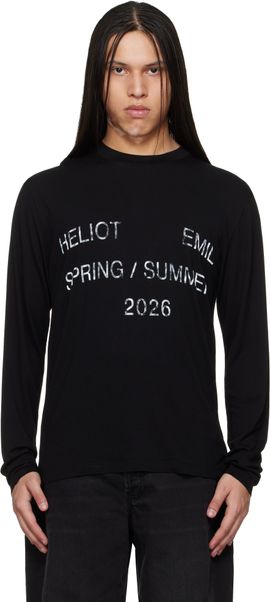 HELIOT EMIL HELIOT EMIL Black Overo L/S T-shirt