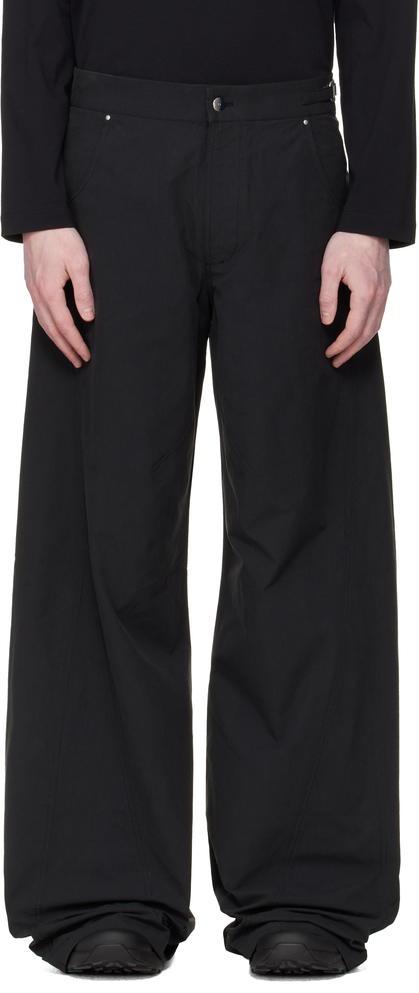 HELIOT EMIL - Black Concordance Puffed Cargo Pants