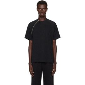 HELIOT EMIL HELIOT EMIL Black Sequence Zip T-shirt
