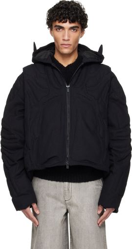 HELIOT EMIL HELIOT EMIL Black Vertebrae Jacket