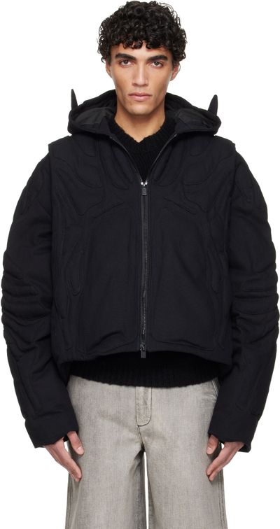 HELIOT EMIL HELIOT EMIL Black Vertebrae Jacket