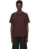 HELIOT EMIL HELIOT EMIL Burgundy Sequence Zip T-shirt - 1