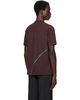 HELIOT EMIL HELIOT EMIL Burgundy Sequence Zip T-shirt - 3