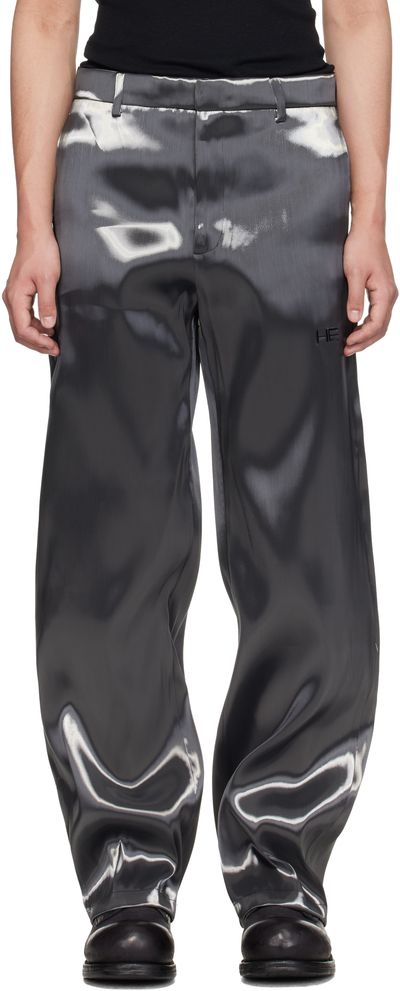 HELIOT EMIL HELIOT EMIL Silver Liquid Metal Trousers