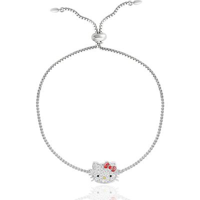 Hello Kitty Authentic Pave Hello Kitty Face Lariat Bracelet