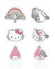 Hello Kitty Clip On Earrings 3-Pack, Rainbow, My Melody and Hello Kitty Earrings - 1