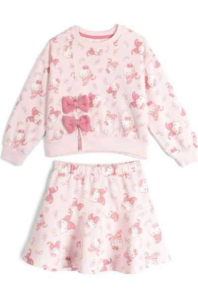 Hello Kitty Hello Kitty 2-Piece Fleece Sweatshirt and Skirt Set