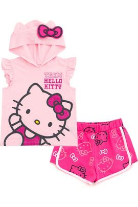 Hello Kitty Hello Kitty 2-Piece Hooded Top and Shorts Set
