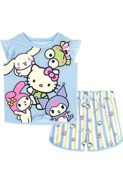 Hello Kitty Hello Kitty 2-piece T-shirt And French Terry Shorts Set