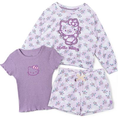 Hello Kitty Hello Kitty 3-piece Sweatshirt Tee And Shorts Set