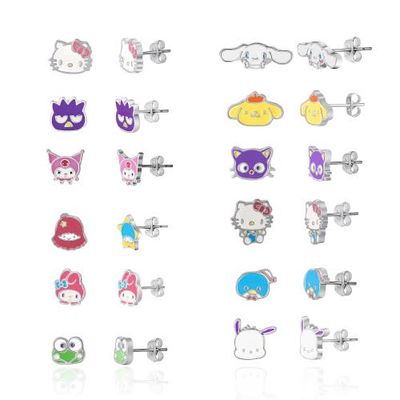 Hello Kitty Hello Kitty and Friends Stud Earring Set - 12 Pairs