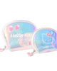 Hello Kitty Hello Kitty Clear Iridescent Large and Small Dome Cosmetic Travel Bag Set - 1