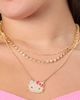 Hello Kitty Hello Kitty Double Chain Necklace with Crystal Embellished Charm - 2