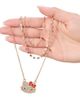 Hello Kitty Hello Kitty Double Chain Necklace with Crystal Embellished Charm - 4