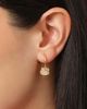 Hello Kitty Hello Kitty Earring Set, 2-Pair, Gold-Tone Studs & Pavé Dangle Hoops - 4