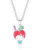 Hello Kitty Hello Kitty Enamel and Pink Cyrstal Café 3D Apple Head Pendant - 1